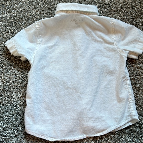 18 month toddler boy white button up short sleeve shirt from Cat & Jack - Picture 4 of 5